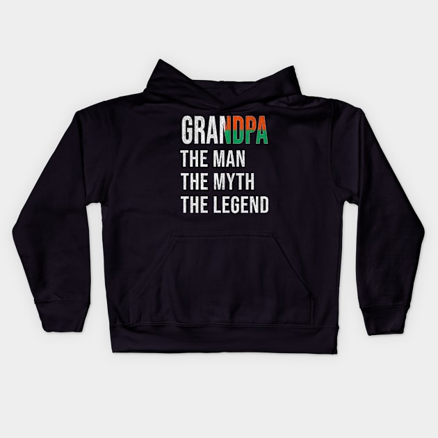 Grand Father Malagasy Grandpa The Man The Myth The Legend - Gift for Malagasy Dad With Roots From  Madagascar Kids Hoodie by Country Flags